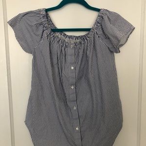 never worn off the shoulder top